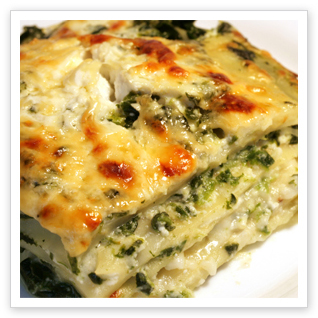 Lasagna de espinaca